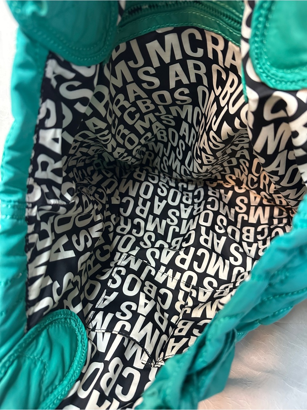 Marc by Marc Jacobs Teal Quilted Knot-Handle Tote - Picture 4 of 7